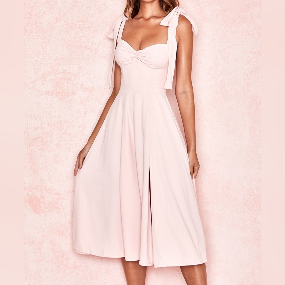 HOUSE OF CB Alicia blush midi dress
